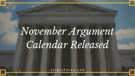 November Argument Calendar Released